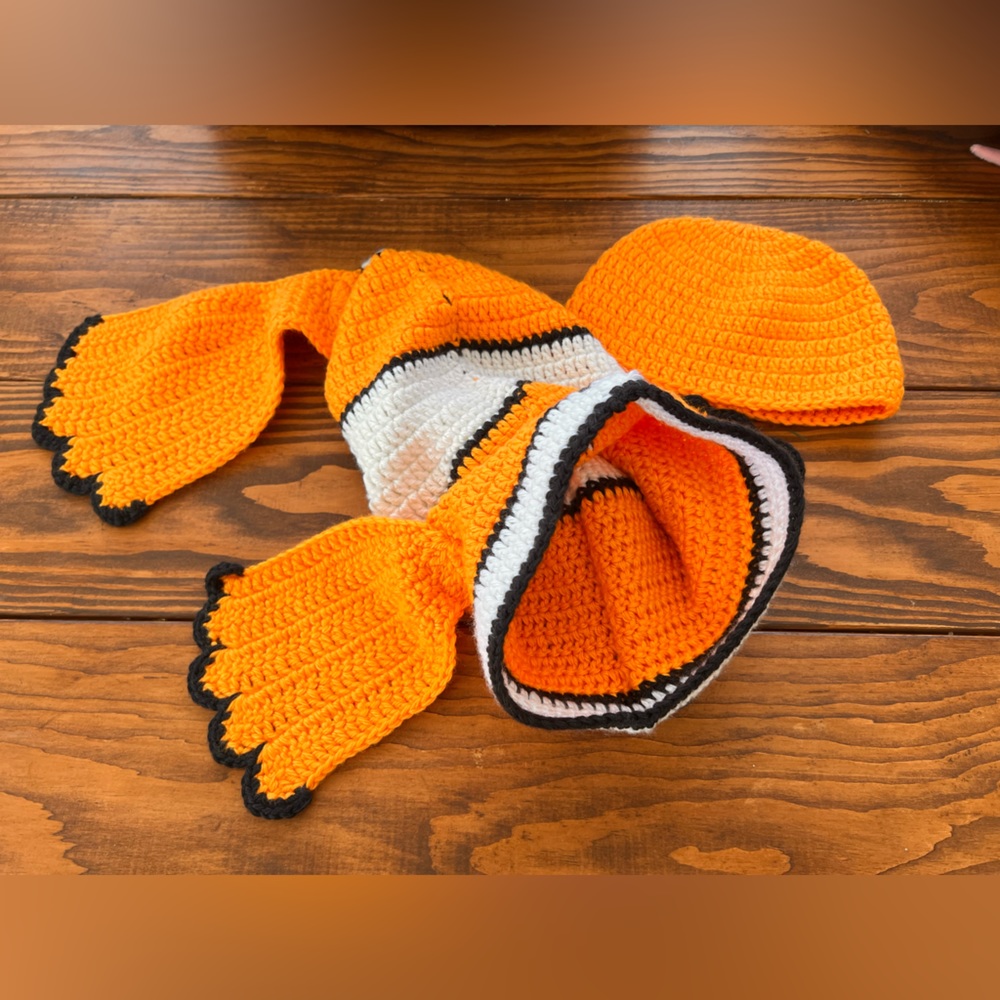 Finding Nemo Infant Crochet Costume Newborn Photo Shoot